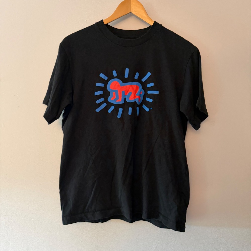 Uniqlo UT Archive Keith Haring Radiant Baby Graphic T-Shirt Black Mens Medium